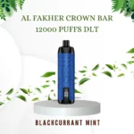 AL FAKHER CROWN BAR 12000 PUFFS DLT; Blackcurrant Mint; VAPE CTY UAE;