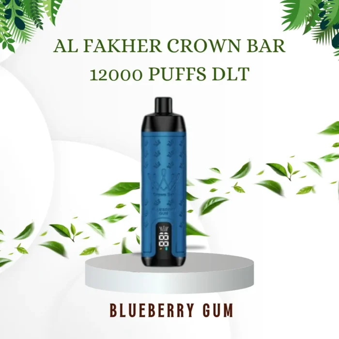 AL FAKHER CROWN BAR 12000 PUFFS DLT; Blueberry Gum; VAPE CTY UAE;