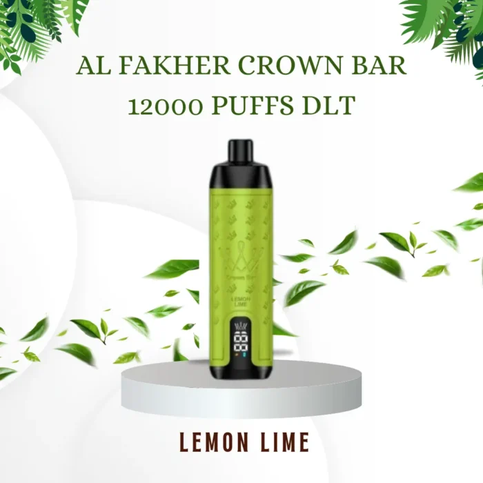 AL FAKHER CROWN BAR 12000 PUFFS DLT; Lemon Lime; VAPE CTY UAE;