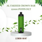 AL FAKHER CROWN BAR 12000 PUFFS DLT; Lemon Mint; VAPE CTY UAE;