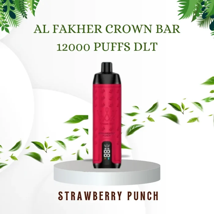 AL FAKHER CROWN BAR 12000 PUFFS DLT; Strawberry Punch; VAPE CTY UAE;