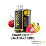 VOZOL Vista 20000 Puffs Disposable Vape; Dragon Fruit Banana Cherry; VAPE CTY UAE;